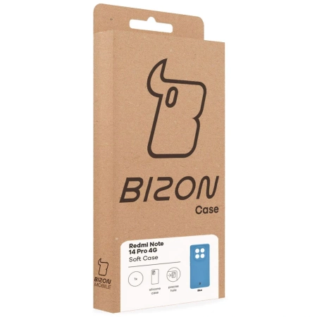 Silikonowe etui Bizon Soft Case do Xiaomi Redmi Note 14 Pro 4G, niebieskie