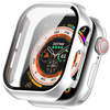 Etui ze szkłem do zegarka Bizon Case+Glass Watch do Apple Watch 11 / 10 (46mm), srebrne