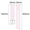 Pasek silikonowy do smartwatcha, Bizon Strap Watch Silicone Pro T, Quick Release 18 mm, pudrowy róż