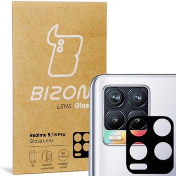 Szkło na aparat Bizon Glass Lens dla Realme 8 4G / 8 Pro, 2 sztuki