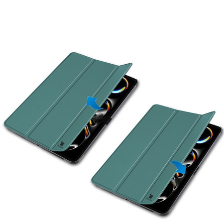 Etui Bizon Case Tab Croc do iPad Pro 11" 2025 / 2024, ciemnozielone