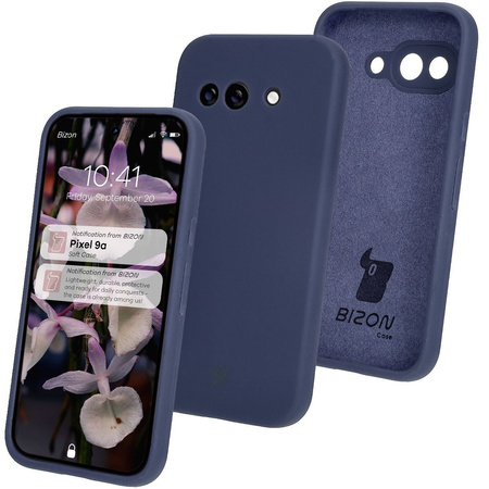 Silikonowe etui Bizon Soft Case do Google Pixel 9a, ciemnoniebieskie