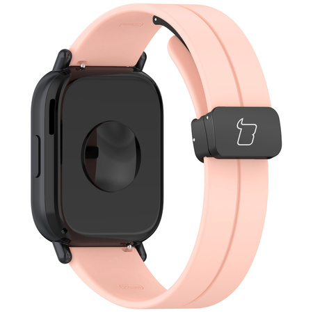 Silikonowy pasek Bizon Strap Watch Silicone L do Quick Release 22 mm, różowy