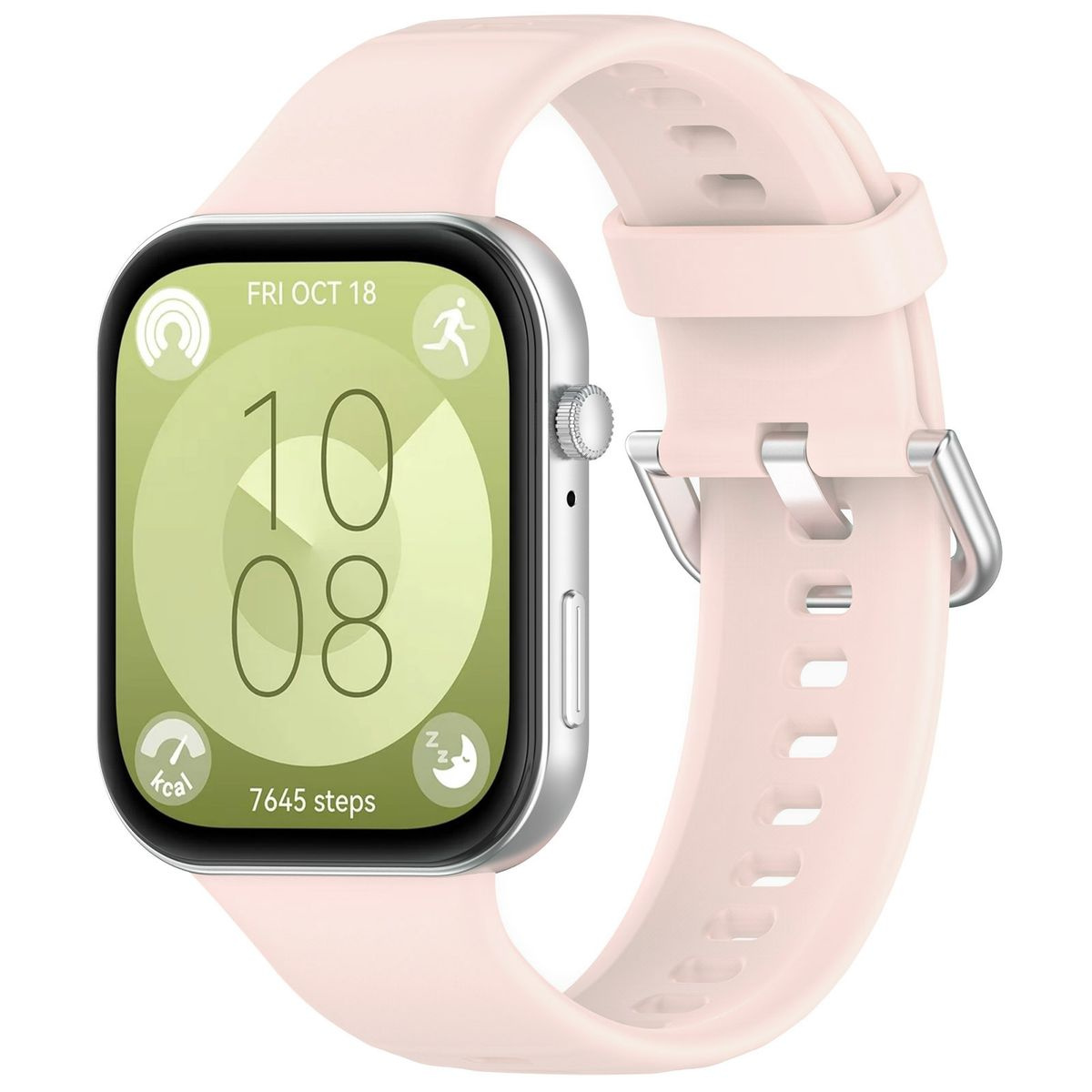 Pasek Bizon Strap Watch Silicone Pro SR do Huawei Watch Fit 4 / 4 Pro / 3, jasnoróżowy