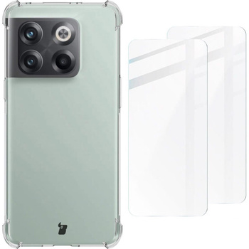 Etui + 2x szkło Bizon Case Clear Pack do OnePlus 10T, przezroczyste