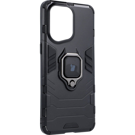 Etui Bizon Case Armor Ring do Oppo Find X5 Pro, czarne