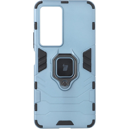 Etui Bizon Case Armor Ring do Xiaomi Poco F4, niebieskie