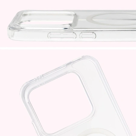 Etui z pierścieniem magnetycznym Bizon Case CrystalO do Realme GT 8 Pro, przezroczyste