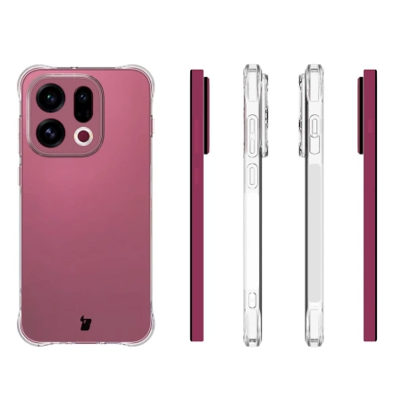 Elastyczne etui Bizon Case Salpa do Oppo Find X9, przezroczyste