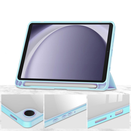 Etui Bizon Case Tab Clear Matt do Galaxy Tab A9, błękitne