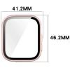 Etui ze szkłem do zegarka Bizon Case+Glass Watch do Huawei Watch Fit 4, satynowo różowe