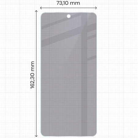 Prywatyzujące szkło hybrydowe Bizon Glass Mule Shadow do Realme P3 Lite, matowe