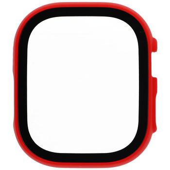Etui Bizon Case+Glass do Apple Watch Ultra 49mm, czerwone