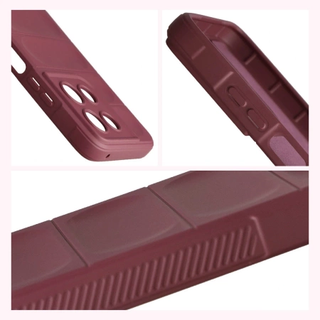 Pancerne etui Bizon Case Tur do Motorola Moto G56 5G, burgundowe