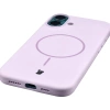Silikonowe etui z pierścieniem magnetycznym Bizon Soft Case Magnetic do iPhone 16 Plus, jasnofioletowe