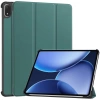 Etui z klapką Bizon Case Tab Croc do OnePlus Pad 3 / 2 Pro / OPPO Pad 4 / 4 Pro, ciemnozielone