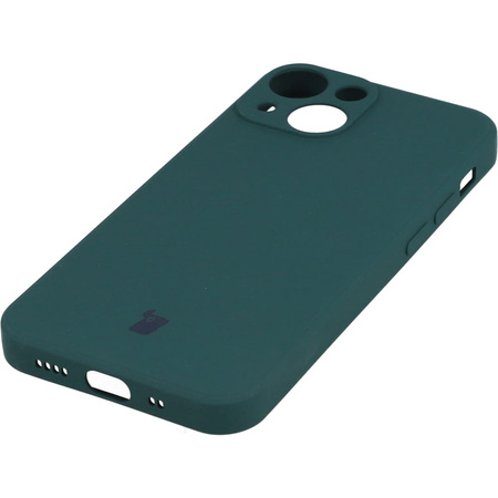 Etui Bizon Case Silicone do iPhone 13 Mini, ciemnozielone