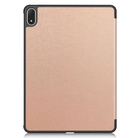 Etui z klapką Bizon Case Tab Croc do OnePlus Pad 3 / 2 Pro / OPPO Pad 4 Pro, różowozłote
