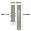Pasek silikonowy do smartwatcha, Bizon Strap Watch Silicone Pro T, Quick Release 20 mm, turkusowy