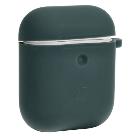 Etui Bizon Case Headphone Silicone do AirPods 1/2, ciemnozielone
