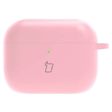 Silikonowe etui z karabińczykiem Bizon Case Headphone Silicone do AirPods Pro 3, różowe