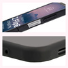 Etui Bizon Case Angelo do Galaxy Z Flip7 FE / Z Flip6, półprzezroczyste z czarną ramką