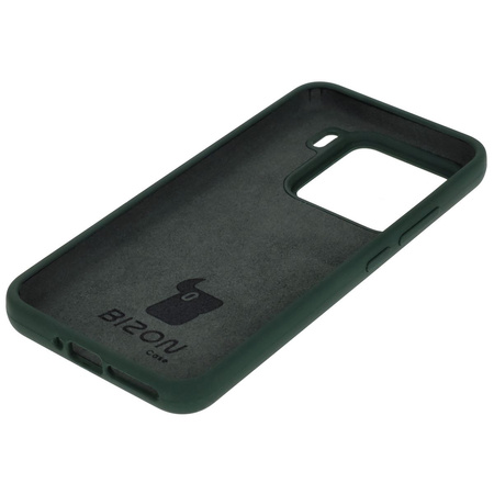 Silikonowe etui Bizon Soft Case do Xiaomi 15, ciemnozielone