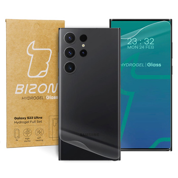 Folia hydrożelowa na tył i przód Bizon Glass Hydrogel, Galaxy S23 Ultra