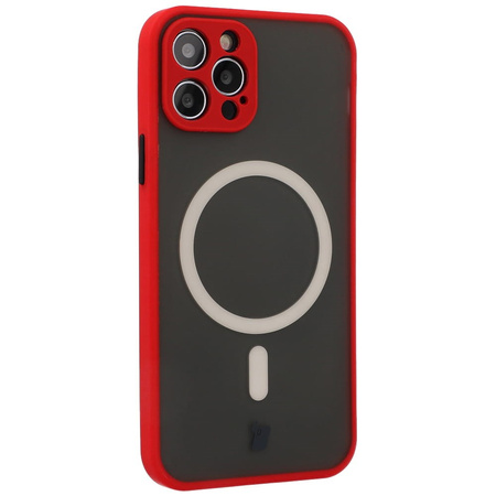 Etui Bizon Case Hybrid MagSafe do Apple iPhone 12 Pro, czerwone