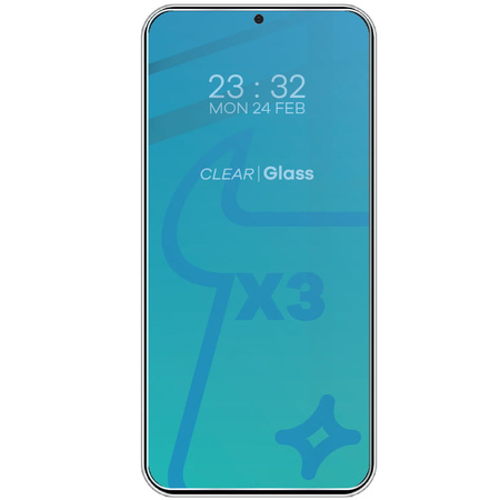 3x Szkło + szybka na aparat BIZON Clear 2 Pack do Galaxy S24 Plus