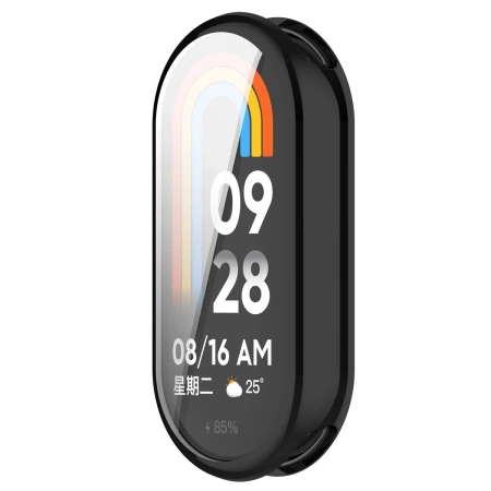 Etui z osłoną ekranu Bizon Case Watch Felipe do Xiaomi Smart Band 10, czarne