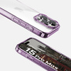 Etui Bizon Case Halo do iPhone 15 Pro Max, przezroczysto-fioletowe