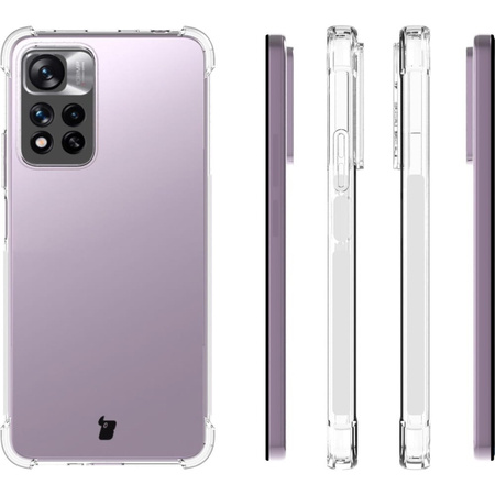 Etui + 2x szkło + szkło na aparat Bizon Case Clear Pack do Xiaomi Redmi Note 11 Pro+ 5G, przezroczyste