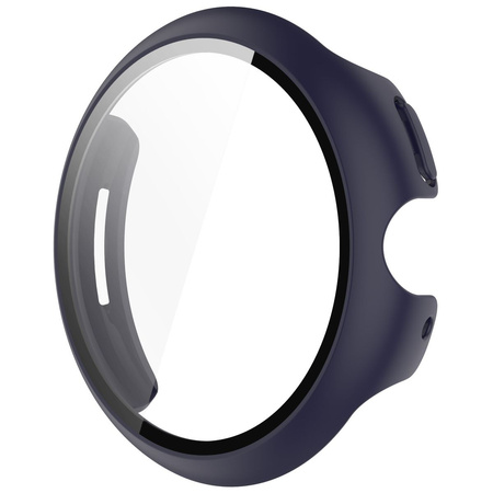 Etui ze szkłem do zegarka Bizon Case+Glass Watch do Google Pixel Watch 3 45mm, niebieskie