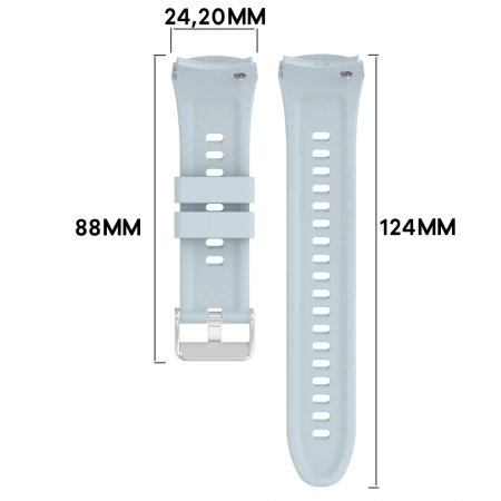 Silikonowy pasek Bizon Strap Watch Silicone T do Huawei Watch 5 46 mm, jasnoniebieski