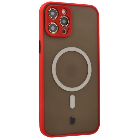 Etui Bizon Case Hybrid MagSafe do Apple iPhone 12 Pro Max, czerwone
