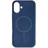 Silikonowe etui z pierścieniem magnetycznym Bizon Soft Case Magnetic do iPhone 16 Plus, granatowe