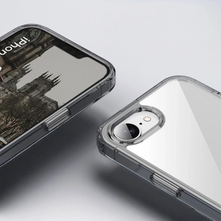 Etui Bizon Case Halo do iPhone 16e, przydymione-czarne