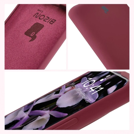 Silikonowe etui Bizon Soft Case do Xiaomi Redmi Note 14 Pro 4G, ciemnofioletowe