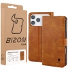 Etui z klapką Bizon Case Pocket do iPhone 17 Pro Max, brązowe
