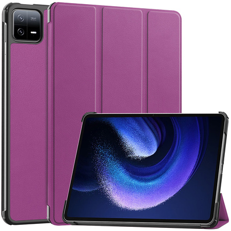 Etui Bizon Case Tab Croc do Xiaomi Pad 6 / Pad 6 Pro, ciemnofioletowe