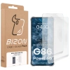 Elastyczne etui + 2x folia na ekran Bizon Case Clear Pack do Motorola Moto G86 Power 5G