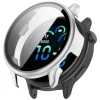 Etui ze szkłem do zegarka Bizon Case+Glass Watch do Garmin Vivoactive 6, satynowo srebrne