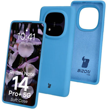 Silikonowe etui Bizon Soft Case do Xiaomi Redmi Note 14 Pro Plus 5G, niebieskie