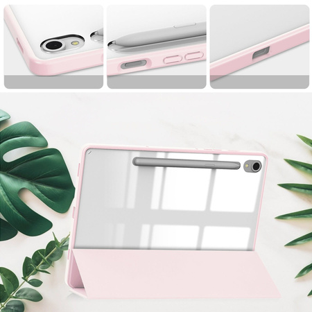 Etui Bizon Case Tab Clear Matt do Galaxy Tab S9, jasnoróżowe
