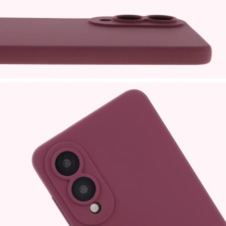 Silikonowe etui Bizon Soft Case do Galaxy S25 Edge, ciemnofioletowe