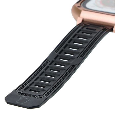 Etui z paskiem Bizon Strap + Case Watch Armor do Apple Watch Ultra 49mm, złote