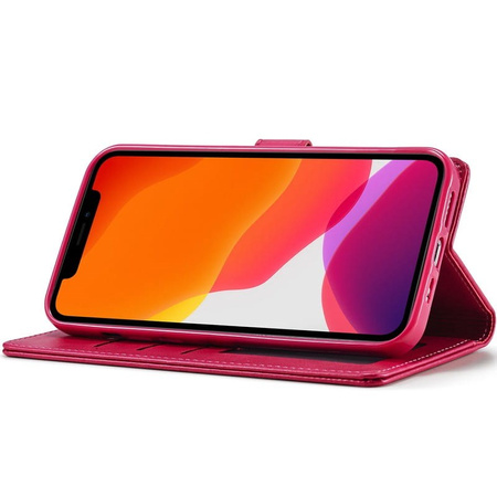 Etui Bizon Case Wallet do iPhone 12 Pro Max, różowe