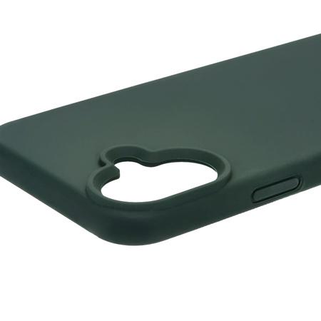 Silikonowe etui Bizon Soft Case do iPhone 16 Plus, ciemnozielone