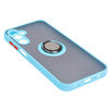 Etui z uchwytem na palec Bizon Case Hybrid Ring do Galaxy A15 5G/4G, przydymione z jasnoniebieską ramką